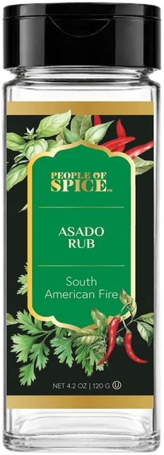 Asado Rub glass jar
