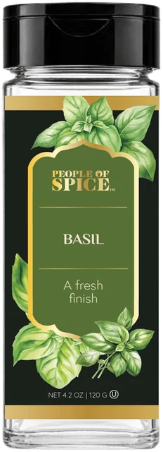 Basil glass jar