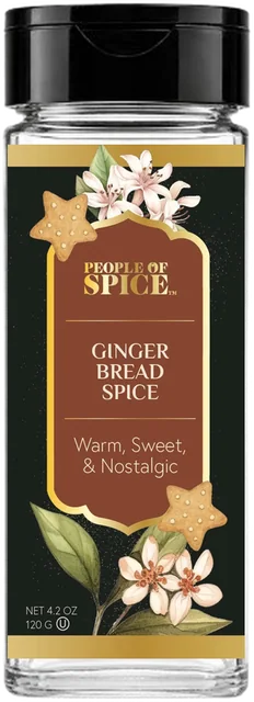 Gingerbread Spice glass jar