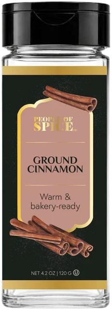Ground Cinnamon glass jar