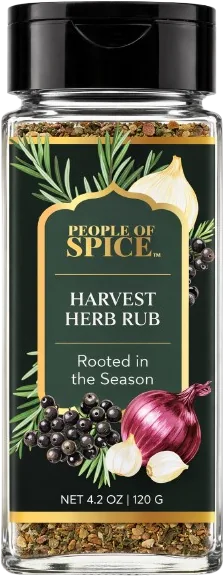 Harvest Herb Rub glass jar