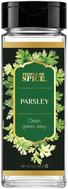 Parsley glass jar