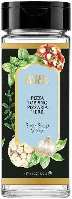 Pizzeria Herb glass jar