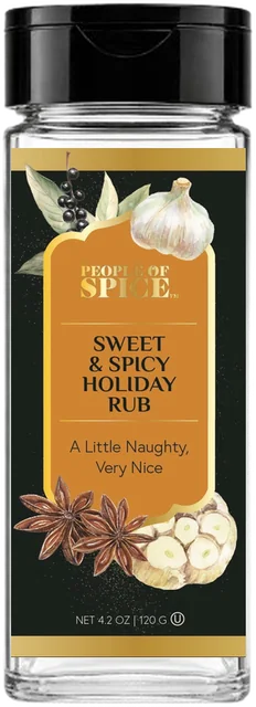 Sweet & Spicy Holiday Rub glass jar