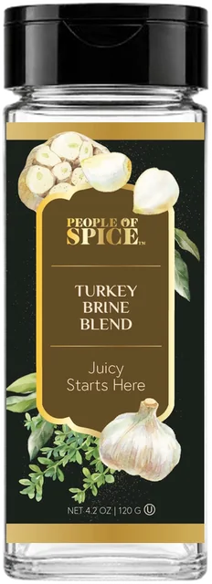 Turkey Brine Blend glass jar