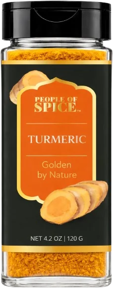 Turmeric glass jar